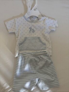 Kissy Kissy Blue Polka Dot & Stripe Two-Piece Set